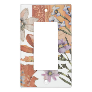 Terracotta Wildflower Rustic Boho Accent Light Switch Cover
