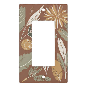 Terracotta Wildflower Rustic Boho Spring Style Light Switch Cover