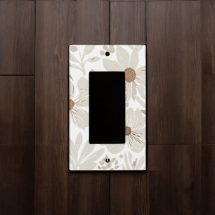 Terracotta Wildflower Rustic Boho Spring Style Light Switch Cover