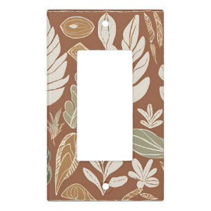 Terracotta Wildflower Rustic Boho Spring Style Light Switch Cover