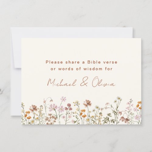  Terracotta Wildflower Share Bible Verse Thank You Card