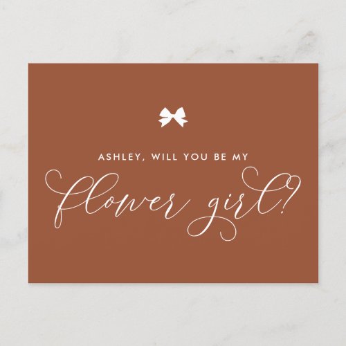 Terracotta Will You Be My Flower Girl Card