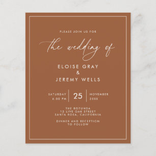 Terracottal Wedding Invitation
