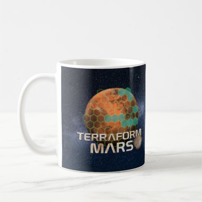 Terraforming Mars Hex Map Coffee Mug (Left)
