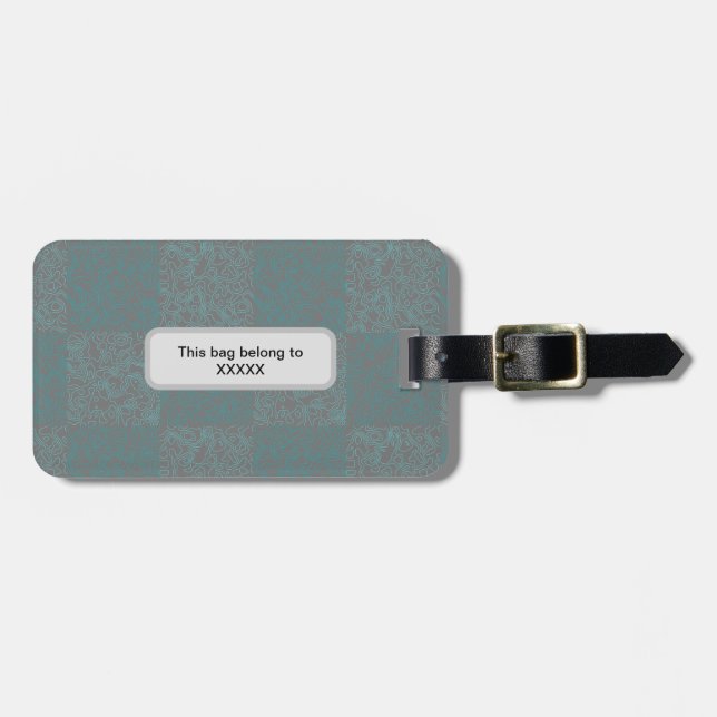 Terrain pattern green 01b Two-Tone Luggage Tag (Front Horizontal)