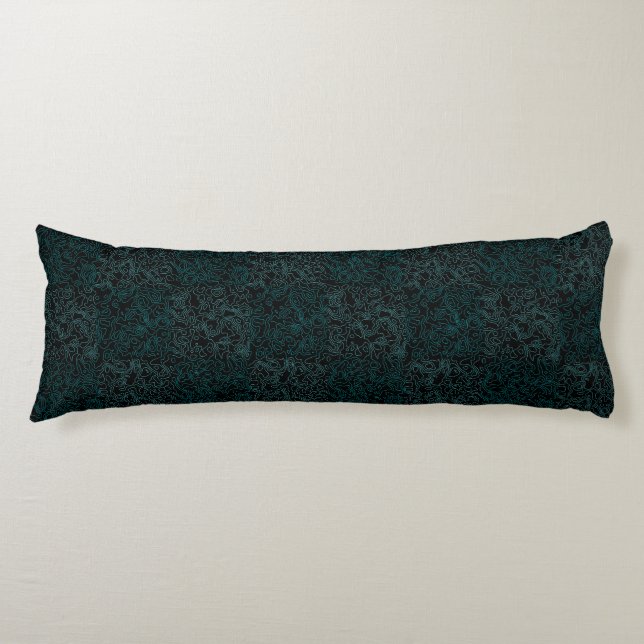 Terrain Pattern Green 01bx4.Black Body Pillow (Front)