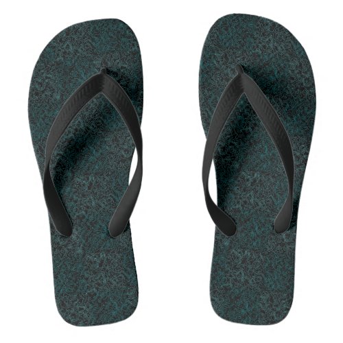 Terrain Pattern Green 01bx4Black Flip Flops