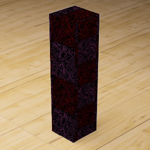 Terrain Pattern Red 01x4B Black BG Wine Box