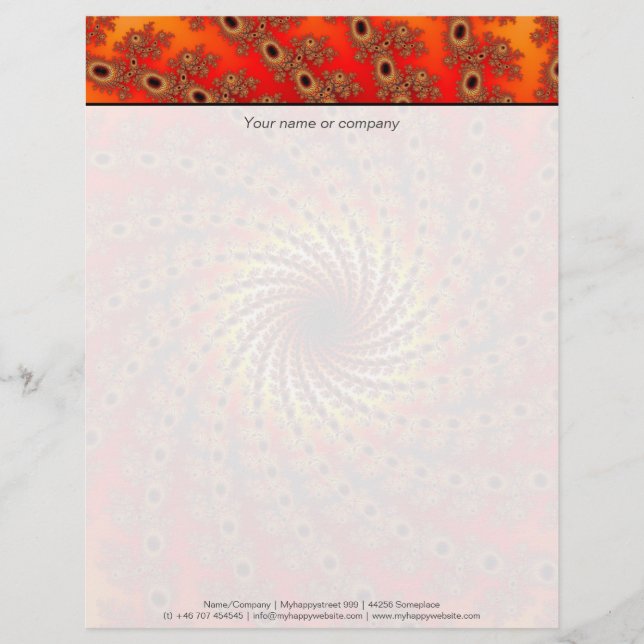 Terrapin Spin Fractal Art Letterhead (Front)