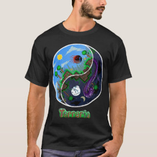 Terraria Game Night And Day Horror Design T-Shirt