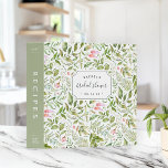 Terrarium Botanical Bridal Shower Recipe Binder<br><div class="desc">Collect recipes for the bride to be and organize them in this pretty floral binder with tons of personalization options! Chic green and white binder features a pattern of tropical fern foliage, green leaves and pink flowers. Customize the front with the bride to be's name and shower date, and add...</div>