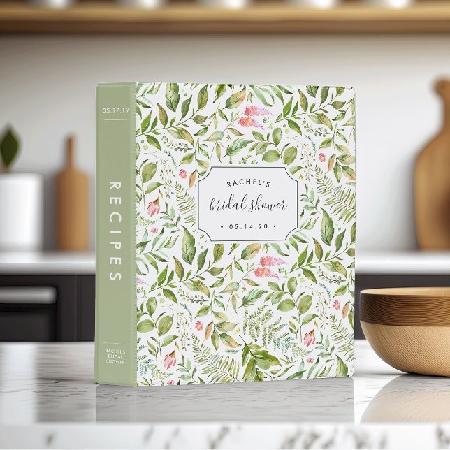 Terrarium Botanical | Bridal Shower Recipe Mini Binder (Creator Uploaded)