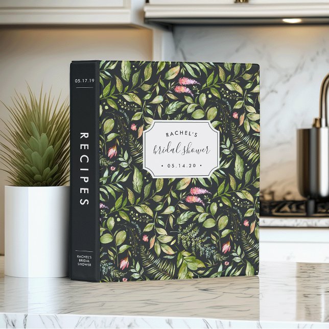 Terrarium Botanical | Bridal Shower Recipe Mini Binder (Creator Uploaded)