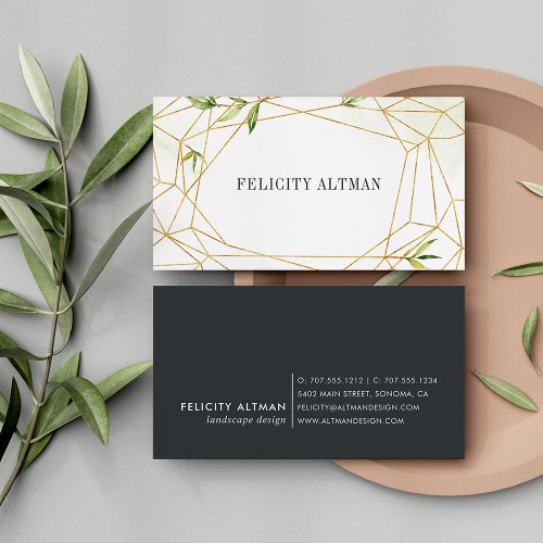 Terrarium Geometric Botanical Business Card