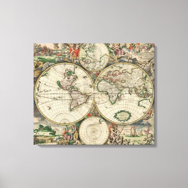 Terrarum Orbis Tabula Canvas Print (Front)
