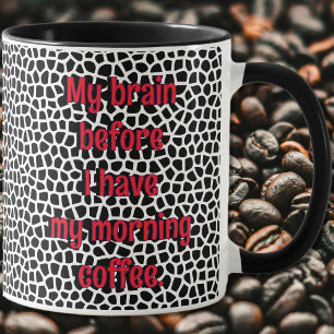 Terrazzo-Black-Funny Mug for Coffee Lover