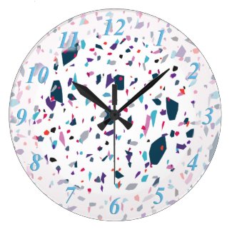 Terrazzo Boom Large Clock