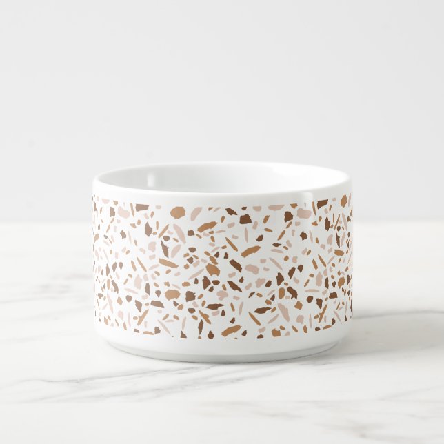 Terrazzo Brown and Beige and White Chili Bowl (Center)