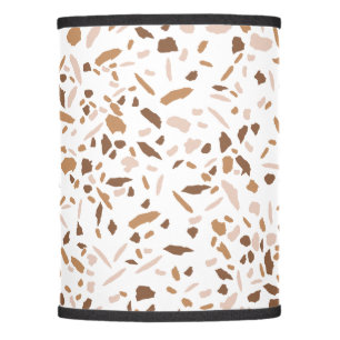 Terrazzo Brown and Beige and White Lamp Shade