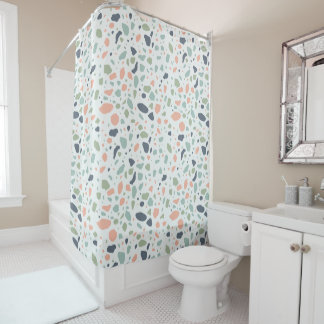 Terrazzo Colorful Bathroom Shower Curtain