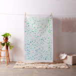 Terrazzo Elegant Green Teal Blue Retro Pattern Fabric