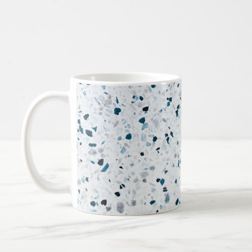 Terrazzo Elegant Teal Blue Green White Grey Retro Coffee Mug