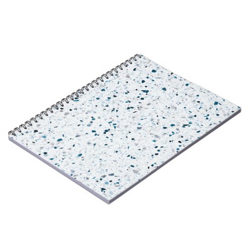Terrazzo Elegant Teal Blue Green White Grey Retro Notebook