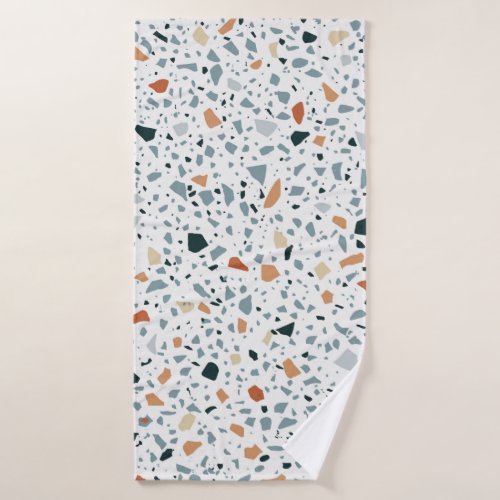 Terrazzo floor marble seamless hand crafted patter bath towel