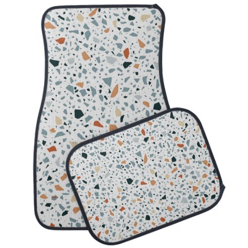 Terrazzo floor marble seamless hand crafted patter car floor mat