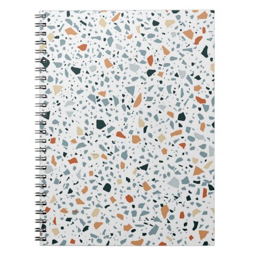 Terrazzo floor marble seamless hand crafted patter notebook