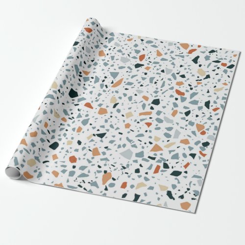 Terrazzo floor marble seamless hand crafted patter wrapping paper