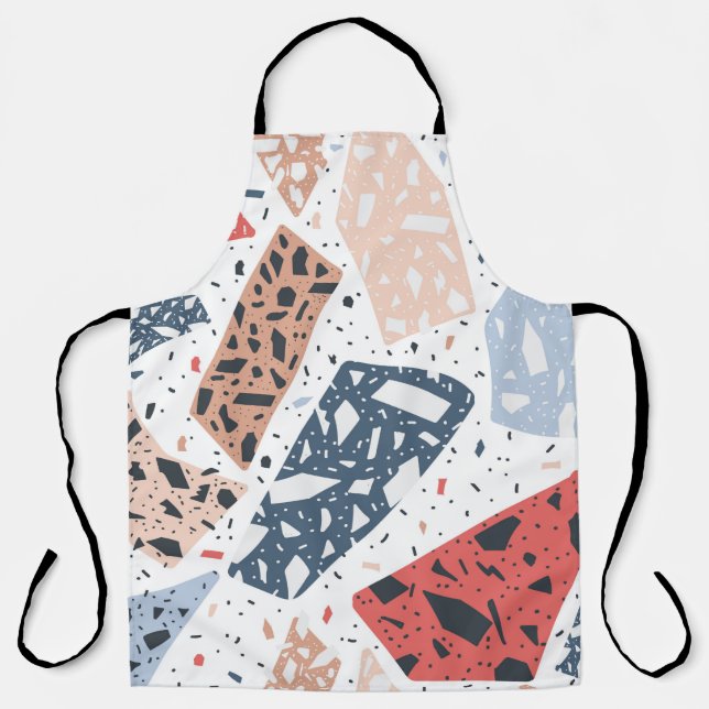 Terrazzo floor marble seamless hand drawn pattern  apron (Front)