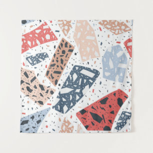 Terrazzo floor marble seamless hand drawn pattern  tapestry