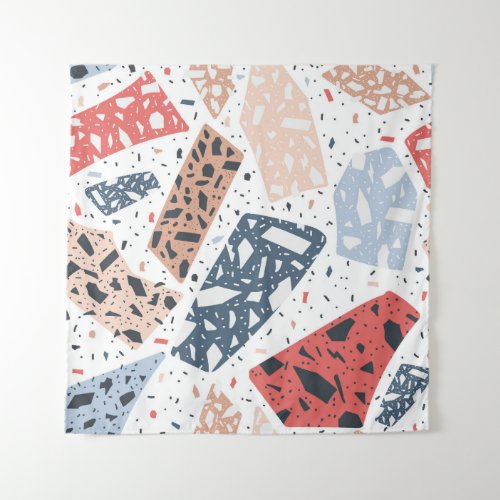 Terrazzo floor marble seamless hand drawn pattern  tapestry