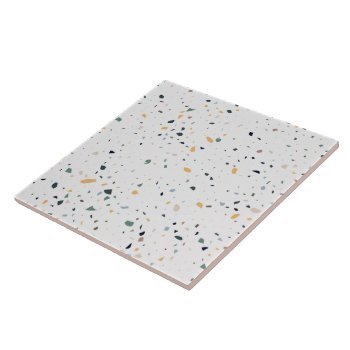 Terrazzo Floor Texture Pattern Ceramic Tile by Pick_Up_Me at Zazzle
