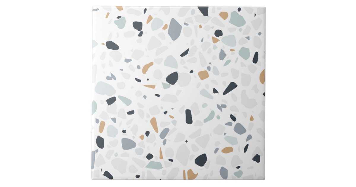 terrazzo floor texture pattern Ceramic Tile | Zazzle