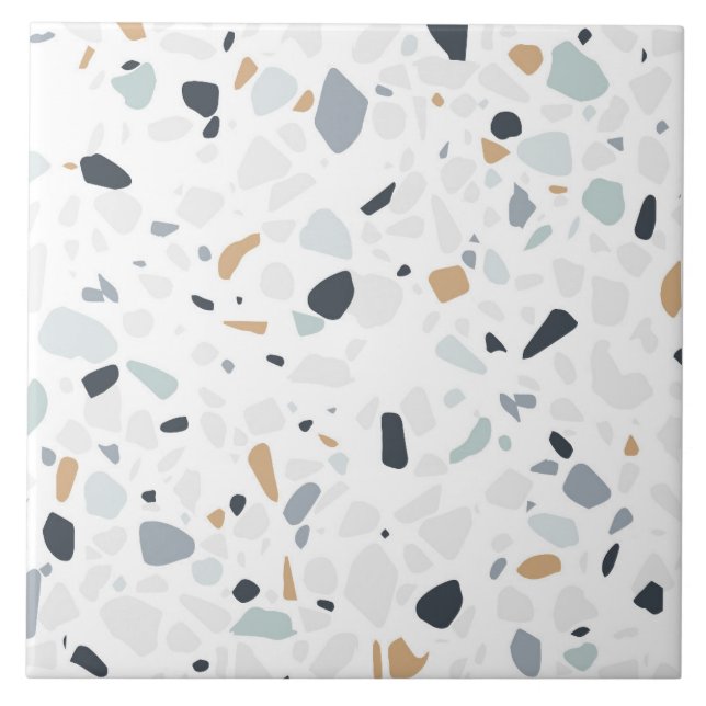 terrazzo floor texture pattern Ceramic Tile (Front)