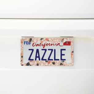 Terrazzo Glam #2 #decor #art License Plate Frame