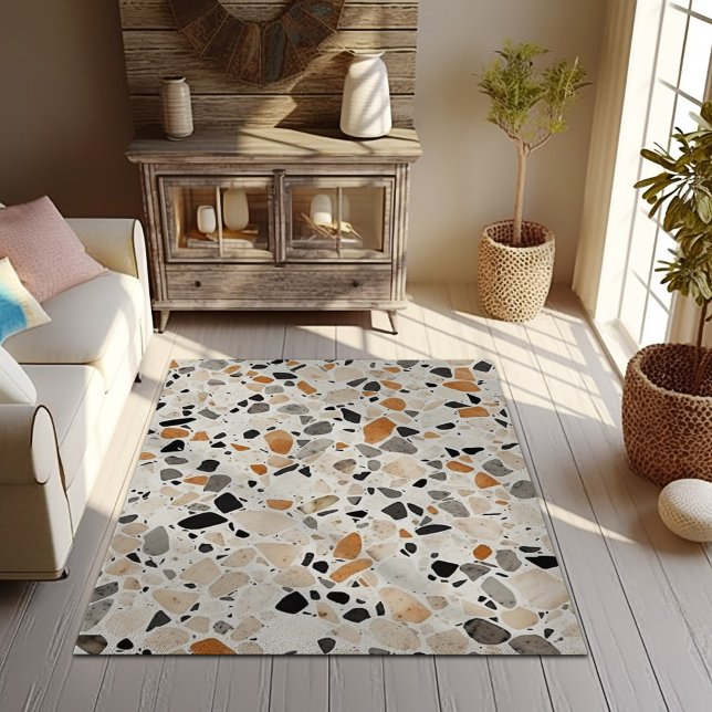 Terrazzo Handcrafted:Earthtones Elegance Rug (Creator Uploaded)