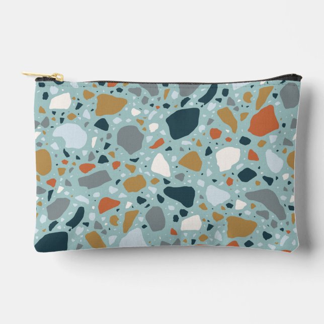 Terrazzo In Blue Accessory Pouch