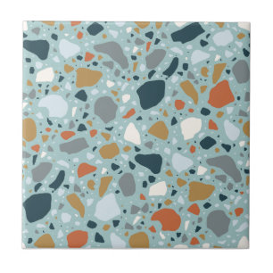 Terrazzo In Blue Ceramic Tile