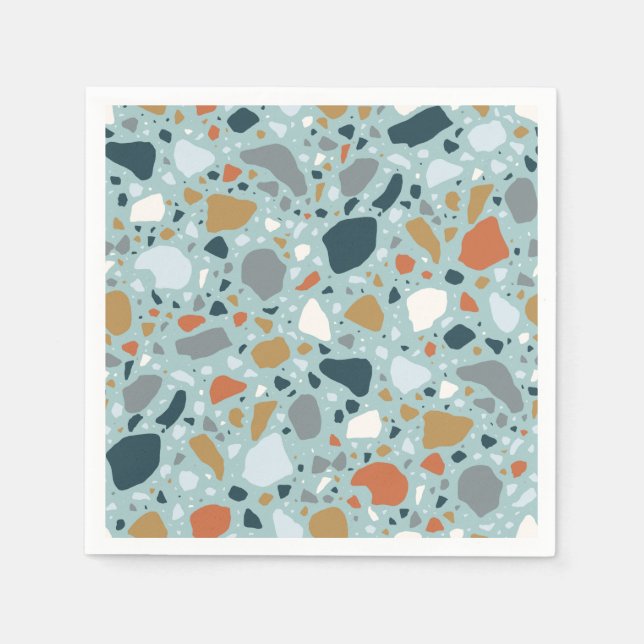 Terrazzo In Blue Napkins (Front)