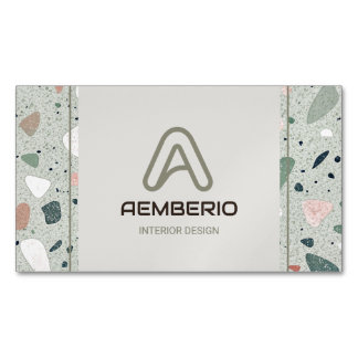 Terrazzo Interior Design Business Card Magnet