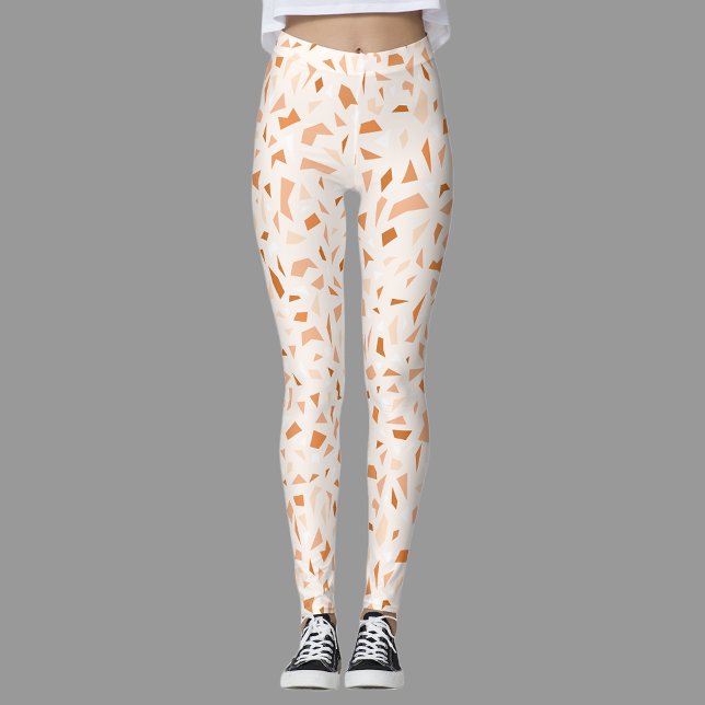 Terrazzo Modern Abstract Terracotta Leggings (Creator Uploaded)
