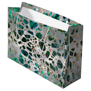 Terrazzo - Mosaic Abalone Pearl and Gold #1 Large Gift Bag