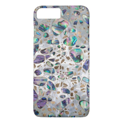 Terrazzo _ Mosaic Abalone Pearl and Gold 3 iPhone 8 Plus7 Plus Case