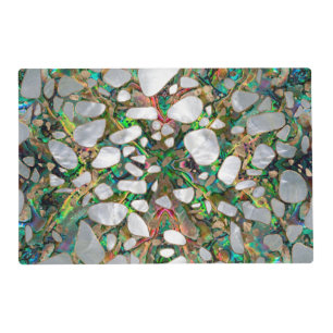 Terrazzo - Mosaic Abalone Pearl and Gold #6 Placemat