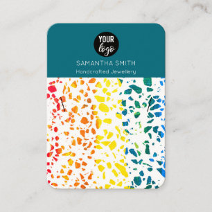 Terrazzo Mosaic Colorful Necklace Display Card