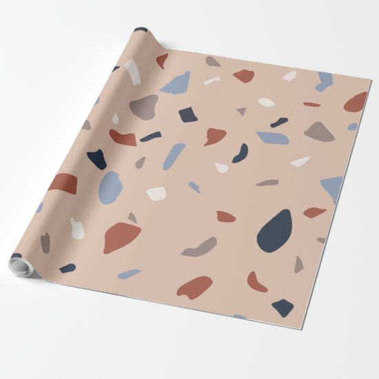 Terrazzo mosaic pattern wrapping paper