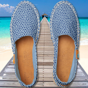 Terrazzo - Navy Blue on Light Blue Espadrilles
